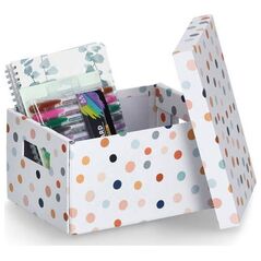 Κουτί από χαρτόνι με καπάκι DOTS, 18 x 25 x 13 cm Zeller