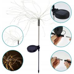 Διακοσμητικό Ηλιακό LED SUNARI FLS-90 Ηλιακά Πυροτεχνήματα 3000K 600mAh Li-Ion