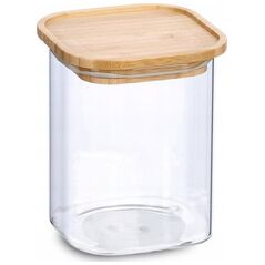 Βάζο Zeller με καπάκι από μπαμπού, 900 ml, 11 x 11 x 13,6 cm