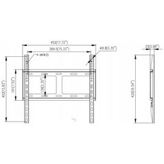Επιτοίχια βάση Hikvision DS-DM1940W VESA 200x200