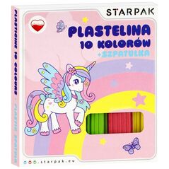Πλαστελίνη 10 χρωμάτων με κυματιστό σχήμα Starpak Unicorn STK PUD1/40
