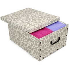 ORDINETT Κουτί αποθήκευσης από χαρτόνι 49x39x25cm Μεγάλο Κουτί Goccia ποικιλία μπλε/γκρι/μπορντό 8004226010401