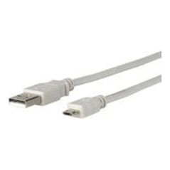 Καλώδιο USB MicroConnect USB-A - microUSB 3 m Λευκό (USBABMICRO3G)