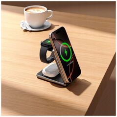 Ασύρματος φορτιστής Tech-Protect QI15W-A42 3in1 Μαγνητικός Φορτιστής MagSafe Desert Gold