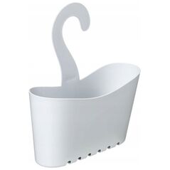 Πολυλειτουργικό ράφι μπάνιου για κρέμασμα 25x9x28cm λευκό 8411801237953