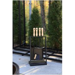 Big Σετ τζακιού Φτυάρι για στάχτες, σκαλιστήρι, βούρτσα, ξύστρα