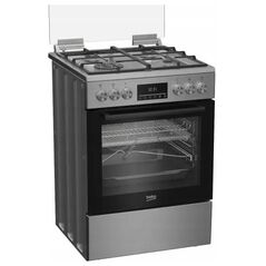 Εστίες αερίου με ηλεκτρικό φούρνο Beko 60cm