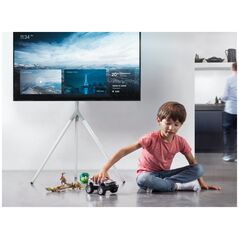 Περιστρεφόμενο μεταλλικό τρίποδο One For All WM7462 για τηλεοράσεις 32"-65" 30kg 360° λευκό