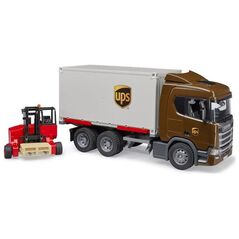 Bruder Οχήματα Scania Super 560R Κοντέινερ UPS με περονοφόρο ανυψωτικό