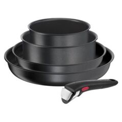 Σετ μαγειρικών σκευών Tefal Ingenio Daily Chef 5 τεμαχίων - Κατσαρόλες και τηγάνια + λαβή