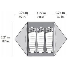 Τουριστική σκηνή MSR Trivietė palapinė MSR Mutha Hubba NX