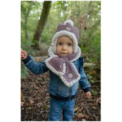 Lodger Folklore Fleece παιδικό κασκόλ Mauve MFF 330