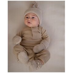 Γάντια Lodger Folklore Merino vilnas bērnu cimdiņi Beige 0-12m MTM 630_0-12