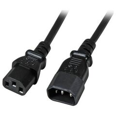 Καλώδιο τροφοδοσίας EFB EFB Kaltgeräteverl. C14 180°-C13 180°, μαύρο, 3.0m, 3x1.00mm