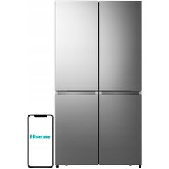 Hisense Total No Frost 609 L ύψος 179 cm ανοξείδωτο ατσάλι - SBS Ψυγείο