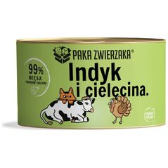 Paka Zwierzaka Paka Zwierzaka- υγρή τροφή για γάτες γαλοπούλα και μοσχάρι 200g