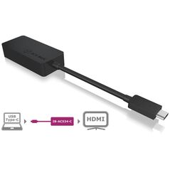 Προσαρμογέας USB Icy Box USB-C - HDMI Μαύρο (IB-AC534-C)