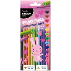 Μολύβια Derform OLO 12 Χρώματα Καρδιές DERF KIDEA WB