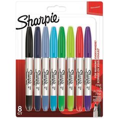 Μαρκαδόρος Sharpie Sharpie Permanentmarker Twin Tip διάφορα χρώματα 8 τεμάχια