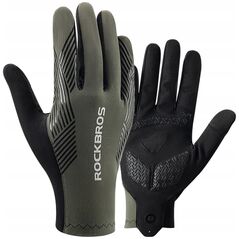 Γάντια ποδηλασίας RockBros άνοιξη/καλοκαίρι/φθινόπωρο, πλήρη, μέγεθος: XL - πράσινα