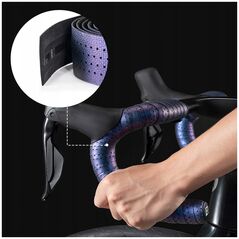 Επικάλυψη RockBros για το τιμόνι με ανάγλυφο EVA - ροζ