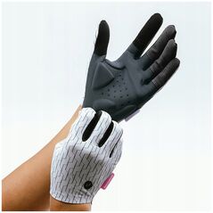 Αθλητικά γάντια RockBros πλήρη ανοιξιάτικα-καλοκαιρινά μέγεθος L - λευκό-μαύρο