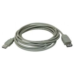 Καλώδιο USB Logo USB-A - USB-A 5 m Λευκό (15852)
