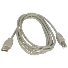 Καλώδιο USB Logo USB-A - USB-B 3 m Λευκό (17059)