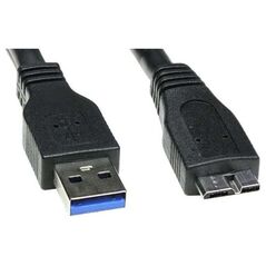 Καλώδιο USB Logo USB-A - microUSB 2 m Μαύρο