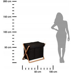 Καλάθι πλυντηρίου Kesper με μπαμπού σκελετό, 41 x 33 cm