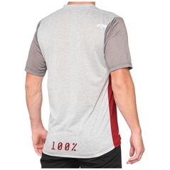 100% Ανδρική Μπλούζα 100% AIRMATIC Jersey κοντό μανίκι κερασί γκρι μέγεθος M (NEW 2021)