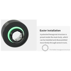 Προσαρμογέας Barrow Multi-Link Σύνδεση 90 Μοίρες G1/4 Ίντσας AG σε 12mm AD Hardtube - περιστρεφόμενος, χρυσός