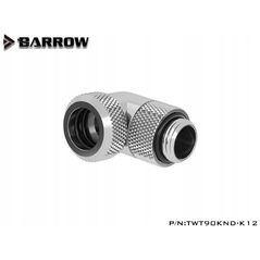 Barrow Barrow Multi-Link Adapter Σύνδεσμος 90 Μοίρες G1/4 Ίντσας AG σε 12mm AD Hardtube - περιστρεφόμενος, ασημί