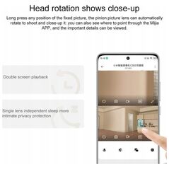 Xiaomi Διπλή Έξυπνη Κάμερα C300 Σφαιρική Κάμερα Ασφαλείας IP Εσωτερική 2304 x 1296 px Οροφή/τοίχος/γραφείο