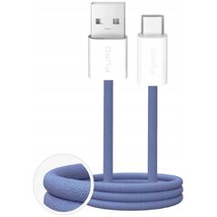 Καλώδιο Puro Fabrik 2.0 10W USB-A - USB-C με πλέξη 1,5 μ - μπλε
