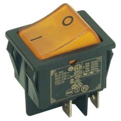 Διακόπτης rocker BACHMANN σειράς 3652, διακόπτης, φορτωμένος, 2-πολικός, μαύρος/κίτρινος