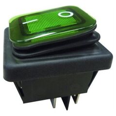 Διακόπτης rocker BACHMANN σειράς 3627, διακόπτης, φορτισμένος, 2-πολικός, IP65, μαύρο/πράσινο