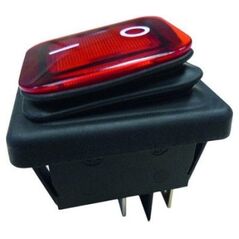 Διακόπτης rocker BACHMANN σειράς 3627, διακόπτης, φορτωμένος, 2-πολικός, IP65, μαύρο/κόκκινο