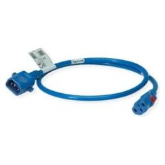 Kabel zasilający Bachmann C14-C15 1.0m niebieski 10A, blokada po obu stronach