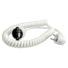 Σπειροειδές καλώδιο BACHMANN 1-4m λευκό, H05VV-F 3G1.5mm CEE7/7