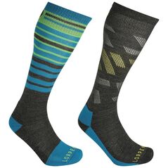 Κάλτσες σκι Lorpen S2MME Ski Mid Men 2 Pack Eco - Γκρι / Μπλε - M (39-42)