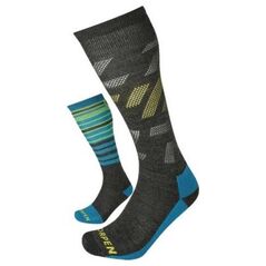 Κάλτσες σκι Lorpen S2MME Ski Mid Men 2 Pack Eco - Γκρι / Μπλε - L (43-46)