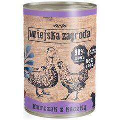 Wiejska Zagroda Wiejska Zagroda - Κοτόπουλο με πάπια - Υγρή τροφή για γάτες - 400g