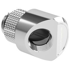 Barrow Barrow Adapter 45 Μοίρες G1/4 Ίντσα AG σε G1/4 Ίντσα IG - περιστρεφόμενο, ασημί