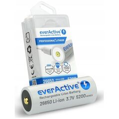 EverActive Ακουμολάτορ 26650 3,7V Li-ion 5200 mAh micro USB