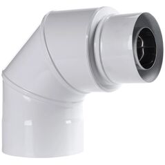 Alkotest 80/125-60/100 TURBO ΓΩΝΙΑ ΔΙΠΛΟΥ ΤΟΙΧΩΜΑΤΟΣ 90 ΜΕΙΩΤΙΚΗ ΛΕΥΚΟ 0/ RSK.SX-TDNV80/125K90RB