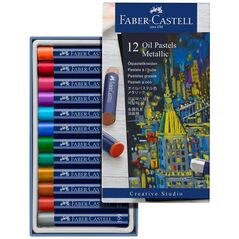 FABER-CASTELL Λαδοπαστέλ μεταλλικά 12 τεμάχια σε κουτί