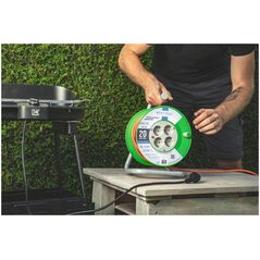 Μοντίς Καρούλι επέκτασης MT104-20 4x2p+Z 10A 2300W 3x1 20m Μοντίς πορτοκαλί