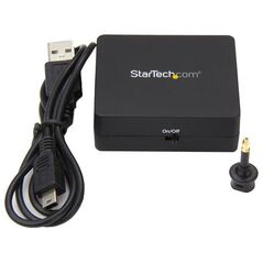 Προσαρμογέας AV StarTech HDMI - HDMI + Jack 3.5mm μαύρο (HD2A)
