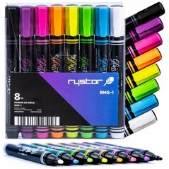 Μαρκαδόροι κιμωλίας Rystor Glass RMG-1 8 χρώματα